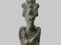 Aeg B 54  Aeg B 54, Spätzeit, Osiris, Bronze, H 7,9 cm, B 2,3 cm, T 1,3 cm